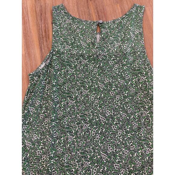 J. Jill Floral Print Green Maxi Dress - Size Small petite - Peasant, Bohemian - Picture 11 of 12
